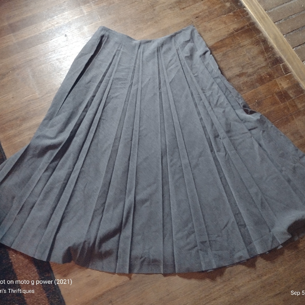 Gray Midi Full Swing Skirt Size 16